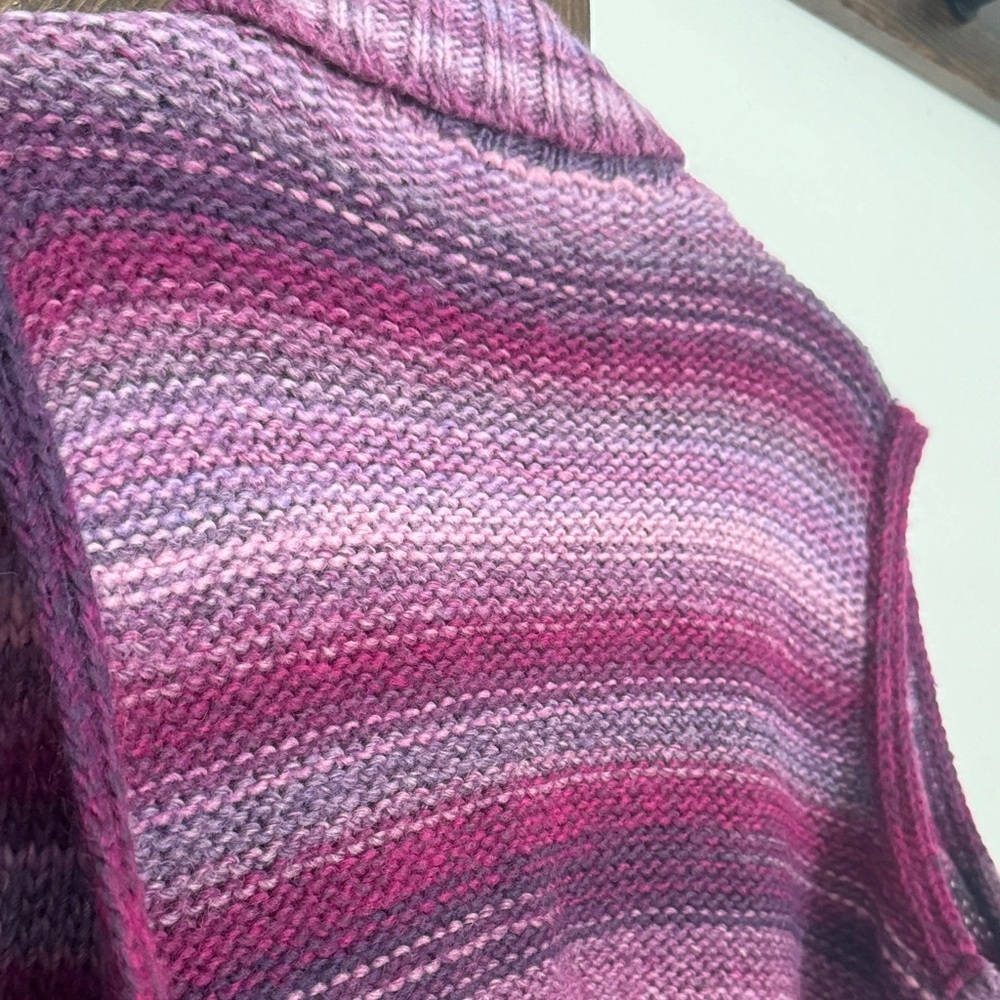 Putorti Made In Canada Striped Wool Blend Knit Vest with Tie-Front - Picture 7 of 7
